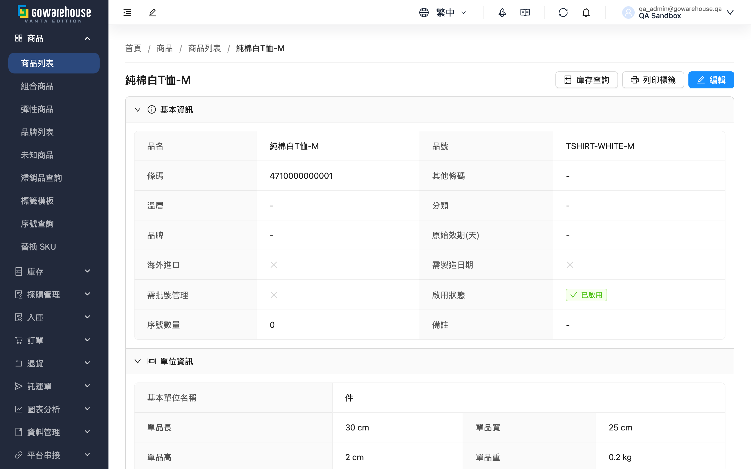 商品詳情 - 頁面總覽